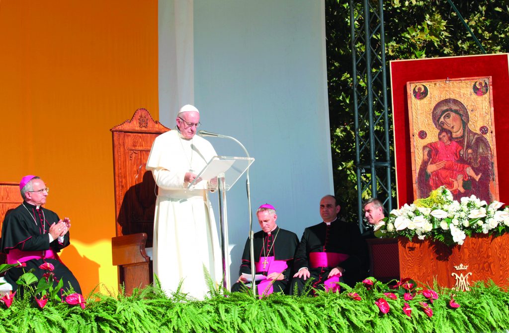 papa francesco palco