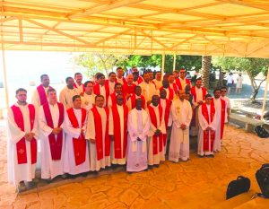 Celebrazione eucaristica a Cafarnao