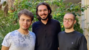 i tre nuovi seminaristi da sinistra Giudice, Pardo D'Anna