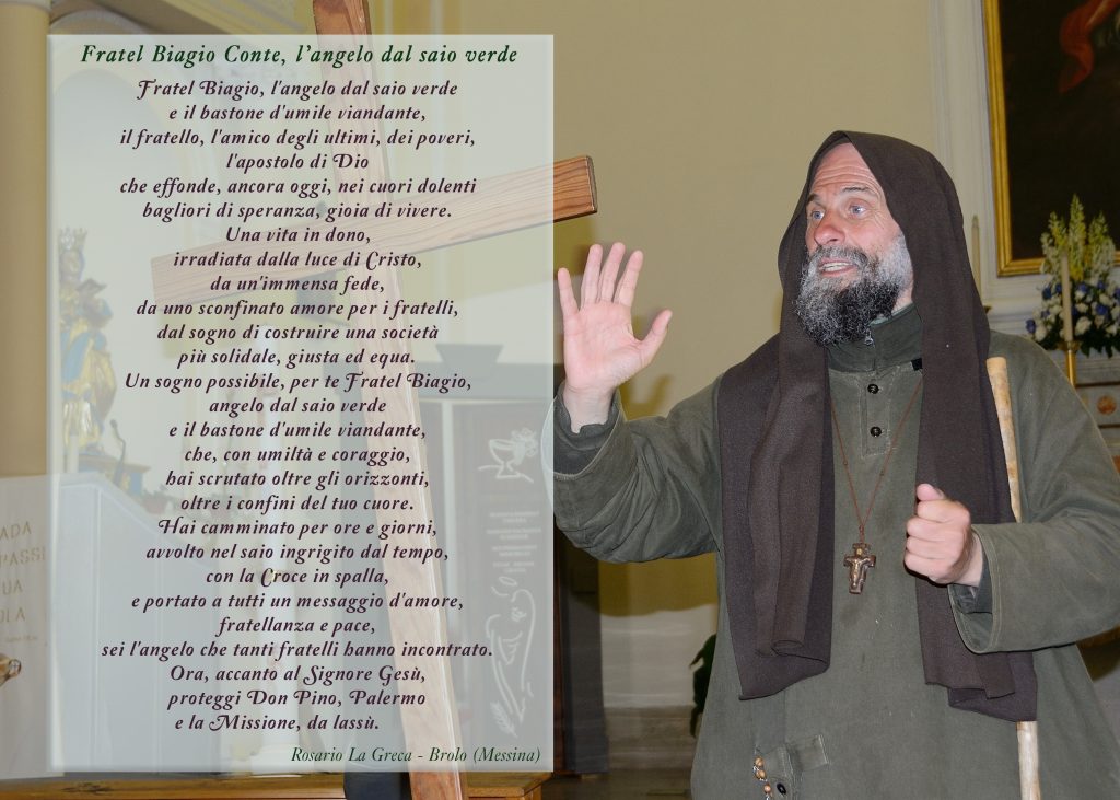 Immagine poesia dedicata a Biagio Conte