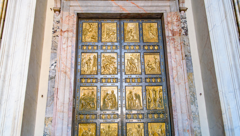 Vatican,-,October,16,2019:,The,Holy,Door,Of,St.